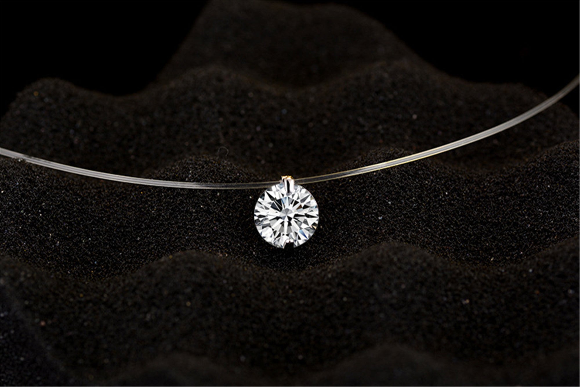 Creative Shining Cubic Zirconia Necklace Solitaire Diamond Necklace