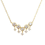 Luxury Cubic Zirconia Silver Necklace, Solitaire Diamond Necklace, Simple CZ Necklace, Wedding necklace Bridesmaid gift
