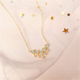 Luxury Cubic Zirconia Silver Necklace, Solitaire Diamond Necklace, Simple CZ Necklace, Wedding necklace Bridesmaid gift