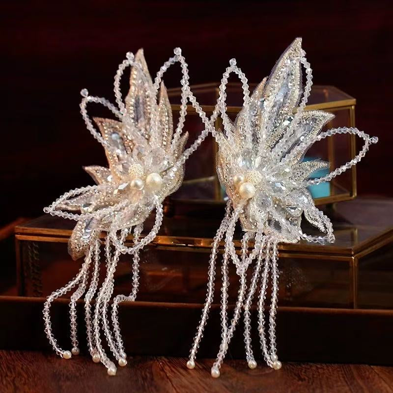 Pearl beaded crystal hair accessories