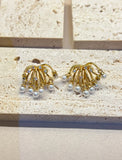 Pearl Cascade Stud Earrings