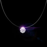 Creative Shining Cubic Zirconia Necklace Solitaire Diamond Necklace