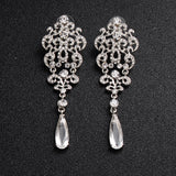 Luxury Teardrop bridal earrings - wedding earrings - bridal jewelry - bridesmaids earrings