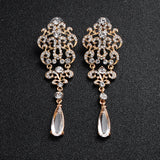 Luxury Teardrop bridal earrings - wedding earrings - bridal jewelry - bridesmaids earrings