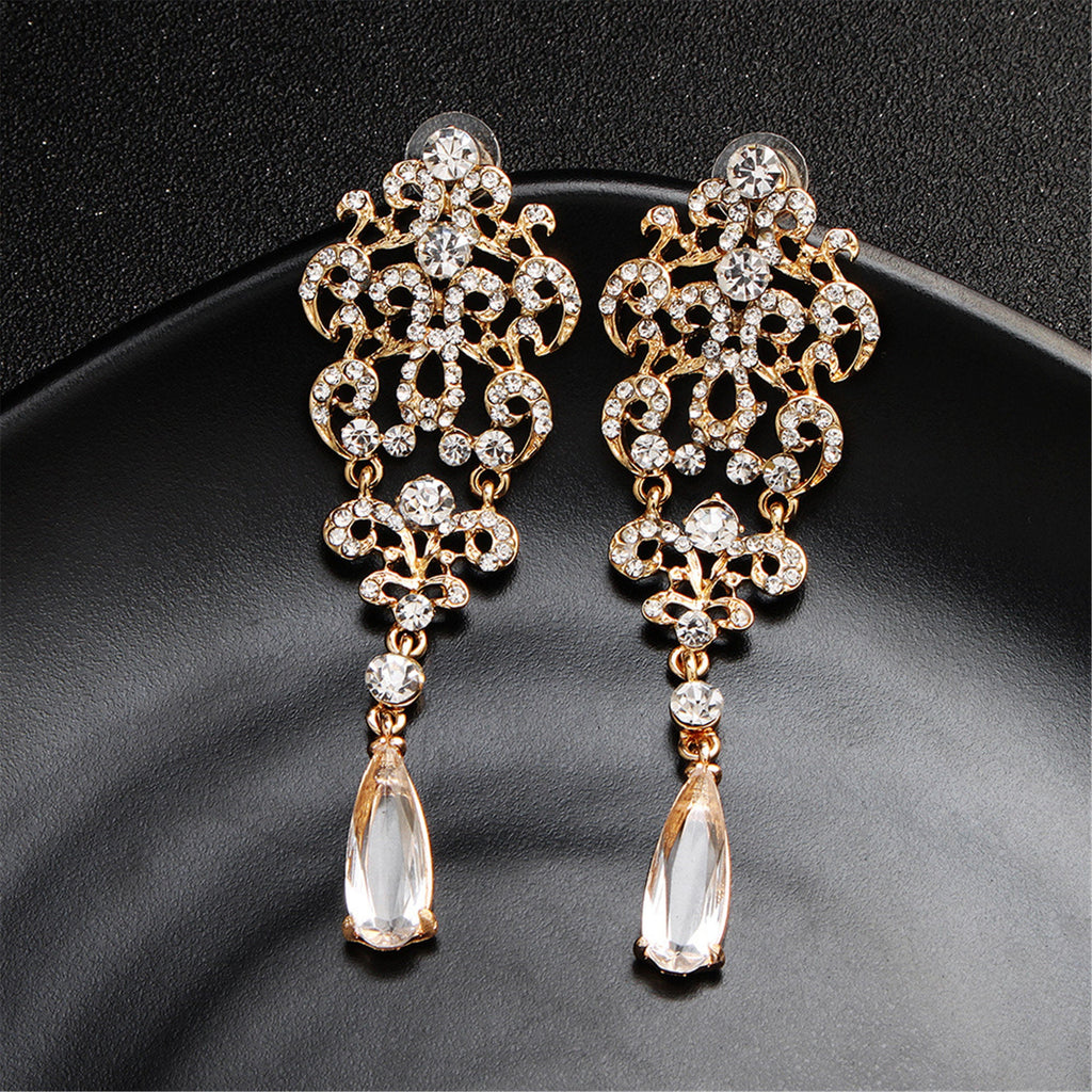 Luxury Teardrop bridal earrings - wedding earrings - bridal jewelry - bridesmaids earrings