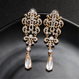 Luxury Teardrop bridal earrings - wedding earrings - bridal jewelry - bridesmaids earrings