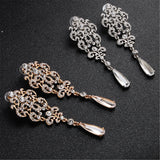 Luxury Teardrop bridal earrings - wedding earrings - bridal jewelry - bridesmaids earrings