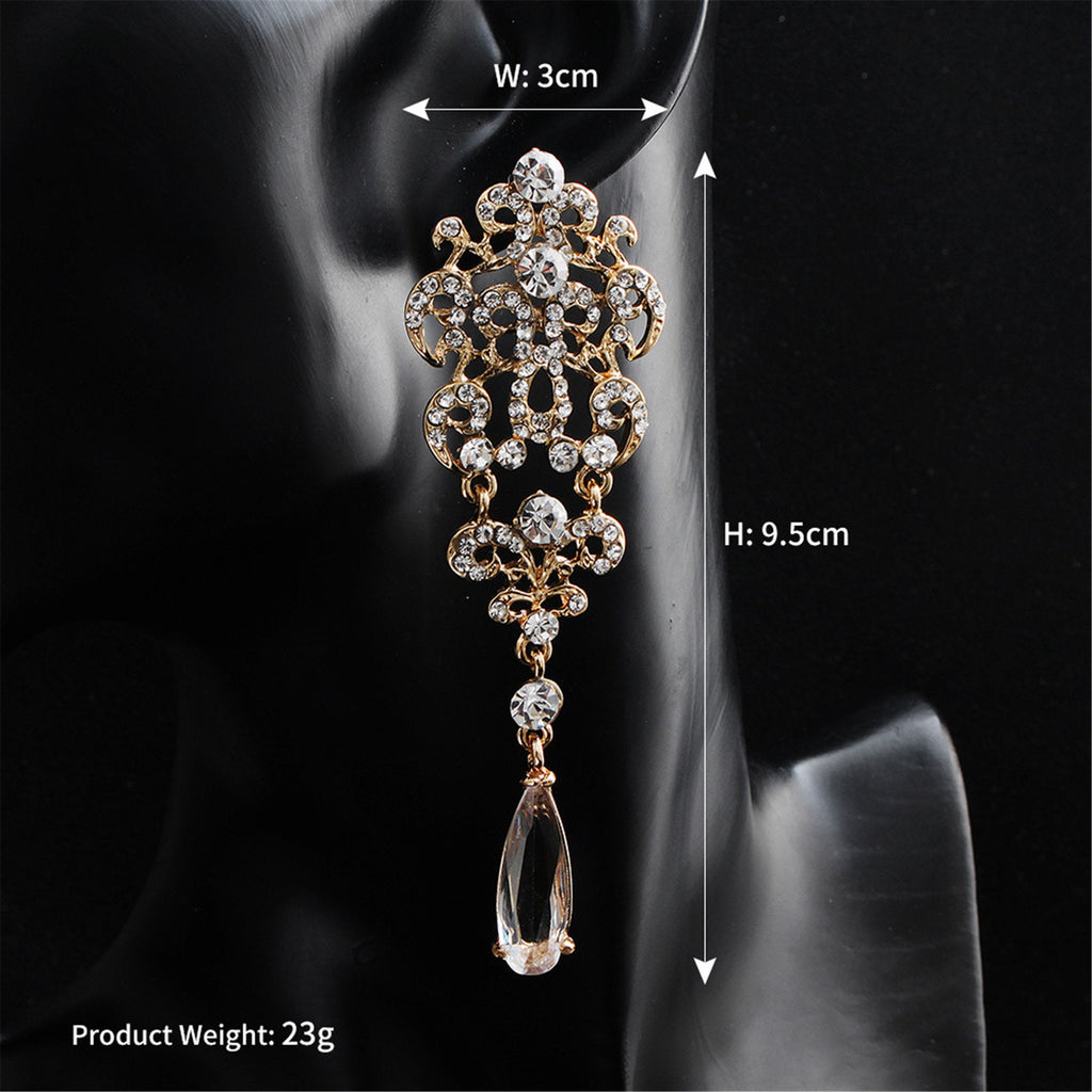 Luxury Teardrop bridal earrings - wedding earrings - bridal jewelry - bridesmaids earrings