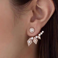 Wing gold Earrings, Earrings jacket,Ear crawler,Ear Climber, Bride Earrings, Prom Earrings,earrings for woman,  Birthday gift