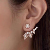 Wing gold Earrings, Earrings jacket,Ear crawler,Ear Climber, Bride Earrings, Prom Earrings,earrings for woman,  Birthday gift