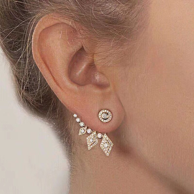 Wing gold Earrings, Earrings jacket,Ear crawler,Ear Climber, Bride Earrings, Prom Earrings,earrings for woman,  Birthday gift