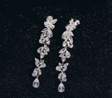 Luxury designer handmade Wedding CZ earrings, Solitaire Diamond Earrings,shining earrings, Bridal gift