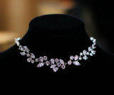 Luxury designer handmade Wedding CZ choker, Solitaire Diamond Necklace, shining necklace, Bridal gift