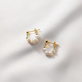 Freshwater Pearls Drop with 14 K gold chain in Earrings-Wedding Earrings-Bridesmaid favor-Birthday Gifts-women’s gift