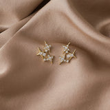 Crystal Trendy Shining Zircon Star Earrings