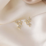 Crystal Trendy Shining Zircon Star Earrings